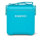 11-Quart Cube Cooler Hard Sided Adjustable Strap Portable Beverage Outdoor Blue