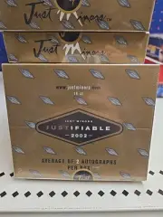 2002 JUST MINORS JUSTIFIABLE BASEBALL BOX 18 PACKS NEW FACTORY SEALED