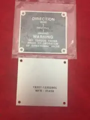 NEW LOT OF 10 Winch Direction Warning Instruction Plates 12302860 Aluminum Alloy