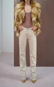 [Alex Perry] Oversized Contour Faux Fur Jacket