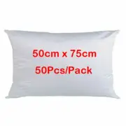50PC 20" x 30" White Sublimation Blank Pillow Case Sofa Waist Cushion Cover Gift