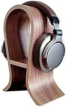 Headset Stand Headset Holder Wooden Headphone Stand Headset Stand for Office Desk Gaming Headphone Display Holder Hanger Walnut with Cellphone Holder Desktop Headset Holder (Color : 15 * 10 * 25cm)