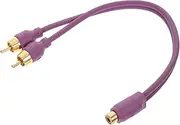 HAWILLOSCH Power Amplifier Cable Audio Speaker Wire 1 Female to 2 Male Speaker Wire