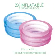 2X Inflatable Kiddie Pool - Blue /Pink Outdoor Swimming Pool Au Stock