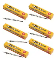 NGK SET OF SIX GLOW PLUGS for LANDCRUISER HJ75 HJ60 HJ47 2H 6 (for: Toyota)