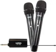 Dual Wireless Karaoke Microphone System Professional UHF ImPro (Black)