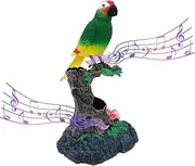 Control Voice Parrots, Realistic Singing & Chirping Parrot, Sparrow Bird Repeats What You Say, Electric Parrot Induction Toy for Garden
