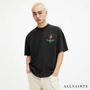 【ALLSAINTS】CRAYO 厚實寬鬆純棉花卉短袖T恤(寬鬆版型)