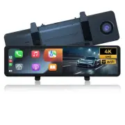 Rear View Mirror Camera, Dash Cam, 11.26" 4K UHD Front and Rear with Wireless...