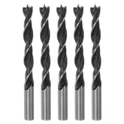 5pcs Brad Point Drill Bits Dia 11mm(7/16") 45# Steel Round Shank Drill