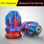 2X CNC Aluminum Motorcycle Head Valve Stem Caps Motocross Tire Gas Cap Blue Red