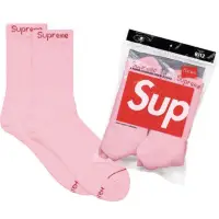 在飛比找蝦皮購物優惠-Supreme Hanes Crew Socks 粉色 單雙