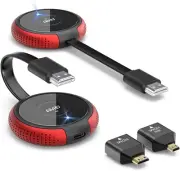 Wireless HDMI Transmitter and Receiver Kit 4K/5G, AIMIBO Streaming Stable Vid...