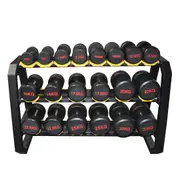 5kg To 30kg Total 330kg 10 Pairs Commercial Rubber Dumbbell Set with Rack