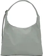 FASTFAIRY Nylon Shoulder Bag - Adjustable Quilted Strap, Structured Slouchy Design with Interior Zip Pocket