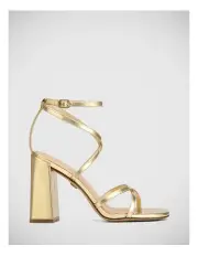 [Wittner] Remy Metallic Leather Strappy Heel in Gold