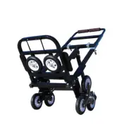 Stair Climbing Hand Truck Foldable Trolley Backup Wheels & Rope Load 440lbs