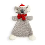 NWT Demdaco Christmas Koala Cozie Lovey Rattle Blanket - 11.5"W x 15"L