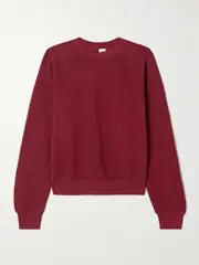 [RE/DONE] RE/DONE - Cotton-jersey Sweatshirt - Burgundy - small small Burgundy