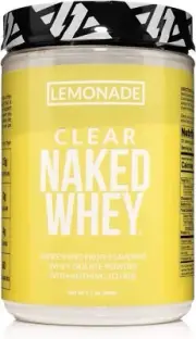 Clear Naked Whey 100% Protein Isolate, Lemonade Protein Powder Isolate, No GMOs