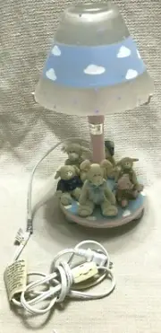 Baby Night Light - Blue with Cute Circle of Animal Friends NEW Electric (B51)