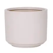 Tuscan Path 43cm White Harper Drum Planter