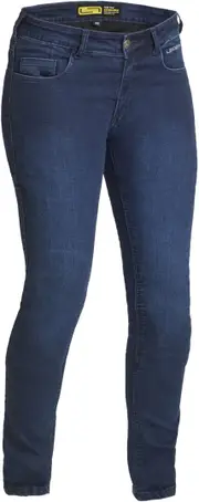 Lindstrands Rone Ladies Motorcycle Jeans, blue, Size 40 for Women