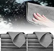 10 PCS Thickened Magic Cleaning Cloth, High Water Absorption Microfiber Cleaning Pad, Stripe Free Reusable Cleaning Towel Rag, Microfiber Towels for Kitchen Glass Car Window Cleaning (7.87×11.8inch)