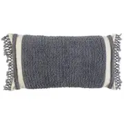 Rizzy Grey Canvas Nubby Textured Braided Transitional Throw Pillow Solid T17544