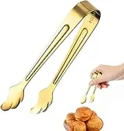 Mini Serving Tong, Stainless Steel Kitchen Tongs, Small Sugar Tong Set | Durable Metal Pinch Tongs, Appetizer Serving Tools, Compact Food Grabber Clips for Buffet Bar Party Tea Coffee Snacks Use