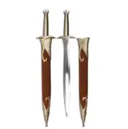 20” Stainless Steel Blade Sword w/ Gold Accents & Belt Loop and Scabbard NEW