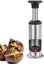 Chestnut Opener, 304 Stainless Steel Chestnut Clip Metal Nut Cracker, Multifunction Pecan Nut Cutter Walnut Opener Plier Tool for Kitchen, More Labor Saving, Press Type