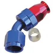 Aeroflow 200 Series PTFE 45° Hose End -20AN, AF202-20D