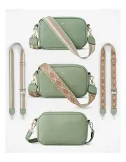 [Madison Accessories] Monica Crossbody Bag & 3 Straps in Green