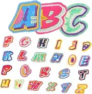 DOITOOL Large Chenille Iron Letters 26 Alphabet Patches Embroidery Letters for Clothing DIY