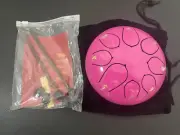 Steel Tongue Drum, Tongue Drum 6 Inch 8 Notes Hand Pan Drum pink