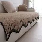 Thickened Alien-shaped Sofa Pad Striped Geometric Lines Sofa Mat Four Seasons
