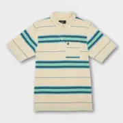 Brand New Boys Volcom Blitzstone Polo Whitecap Grey M(10-12)
