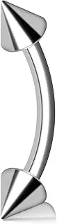 [BOGKU] Titanium 16G Eyebrow Rings internally threaded Spikes Nose Septum Hoop Earring Eyebrow Tragus Lip Rings Daith Helix 6-12mm Smily Piercing Jewelry for Women Men