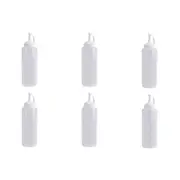 6x Appetito Plastic Squeeze Bottle 350ml w/ Nozzle Cap Home Kitchen Cooking