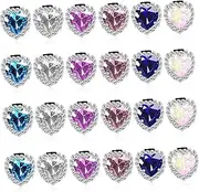 [Happyyami] 24 Pcs Rhinestone Shoe Charms Bling Metal Charms for Sneakers Boots Easy Installation Stylish Shoe Jewelry Fashionable Accessories for All Footwear