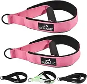 Pilates Double Loop Straps for Pilates Reformer, Fitness Metal D Ring Straps Handle, Pilates Accessories Yoga Wristbands Exercise Straps Pilates Accessories for Workout 2 PCS
