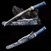 Japanese Samurai Knife T10 Steel Tanto Blade Combat Fighting Decorative Display