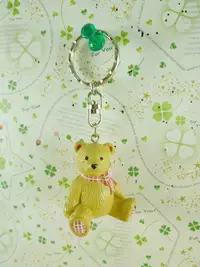 在飛比找樂天市場購物網優惠-【震撼精品百貨】泰迪熊 Teddy Bear 鑰匙圈-紅格圍