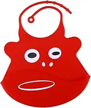 Hohopeti Led Weaning Smock Bib Kids Bibs Waterproof Drool Pocket Easy Clean Eating Apron