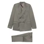 [Caruso] Caruso Pinstripe-print Double-breasted Suit 46 IT GREEN