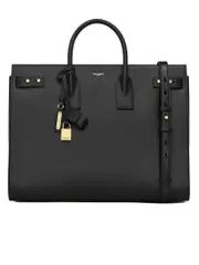 Saint Laurent Sac De Jour Large Black Grained Leather Tote