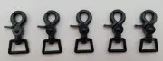 5 Piece Black Lobster Swivel Snap Hook Dog Leash Keychain Belt Clasp Trigger