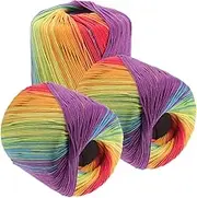 3 Rolls Knitting Crochet Cotton Thread Scarf Crochet Yarn Crocheting Yarn Elastic Band Cord Rope Cotton Yarn for Crocheting Comfy Sweater Cotton Rope Baby to Weave Line Regiment