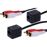 PRO2 PRO1363A RCA Stereo Audio Cat5 Extender Balun For Analog Stereo Audio Only RCA STEREO AUDIO